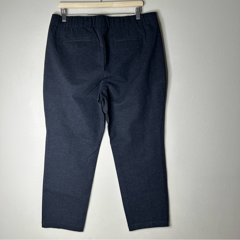 J.Jill Ponte Welt Pockets Slim‎ Leg Pants Pull-On Dark Gray Size L - Picture 2 of 8